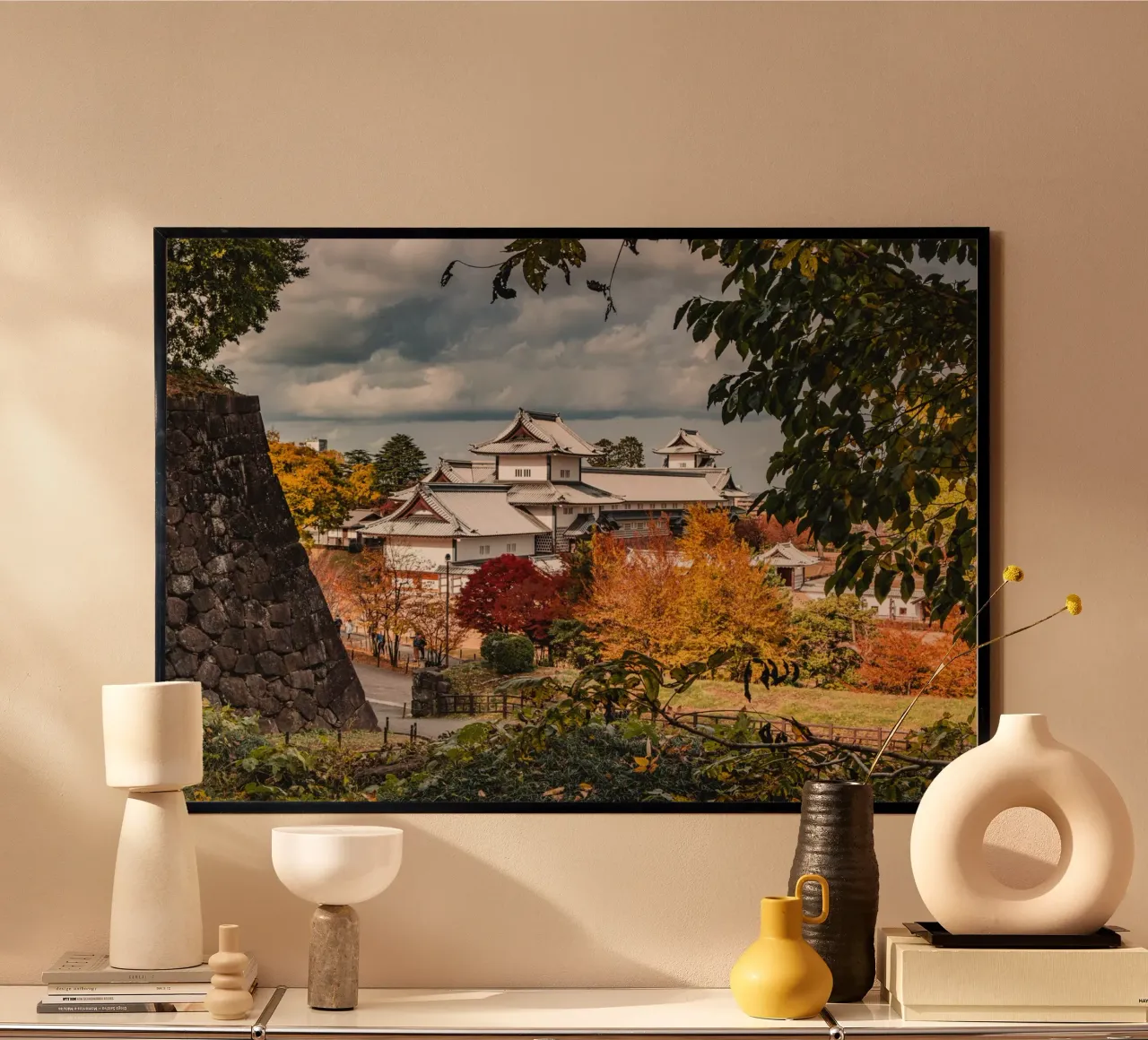 Il castello di Kanazawa in Giappone poster da Marcel Bisig