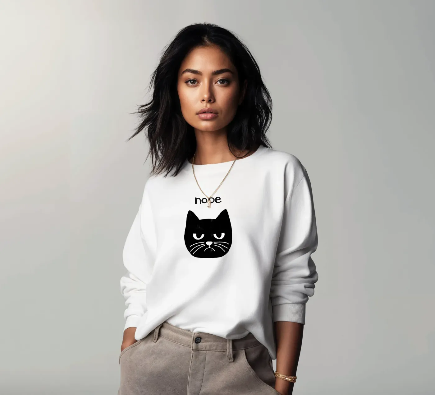 Knorrige kat sweatshirt van Orara Studio