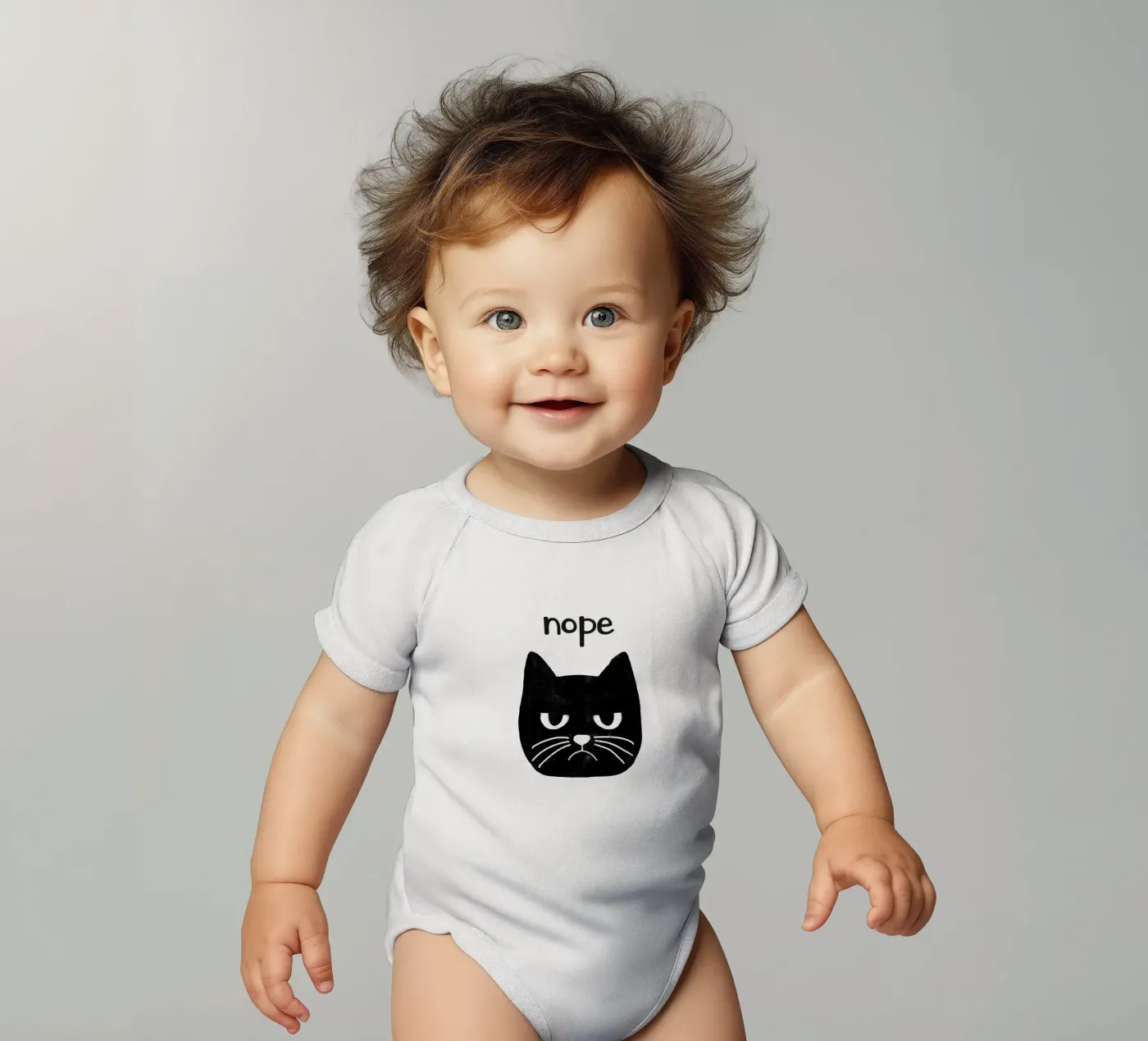 Grumpy Cat Kurzarm Babybody von Orara Studio