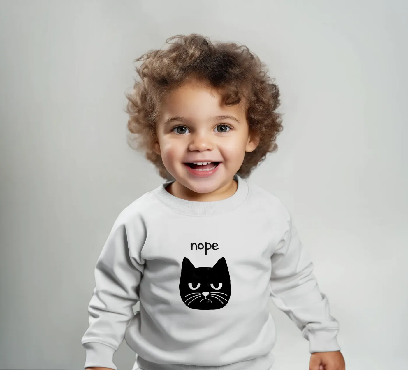 Gatto brontolone felpa neonato da Orara Studio