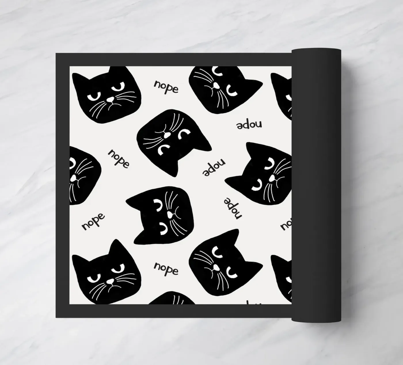 Gatto brontolone zerbino da Orara Studio