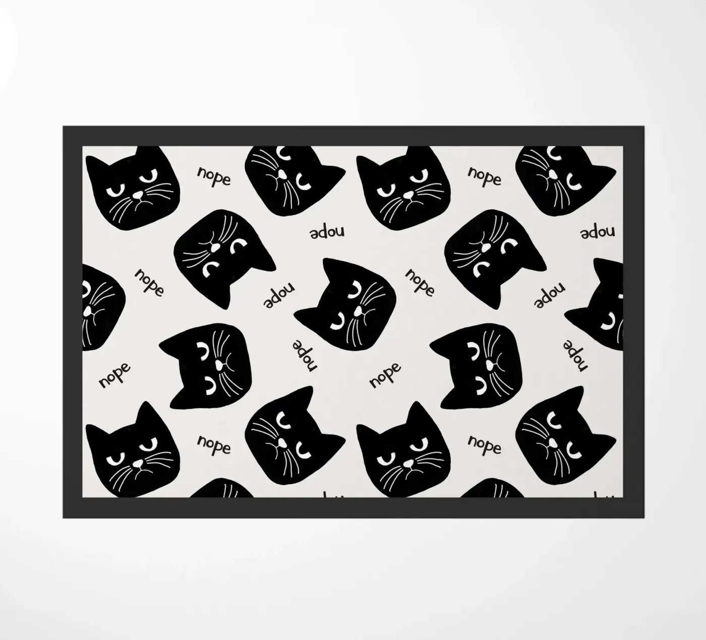 Gatto brontolone zerbino da Orara Studio