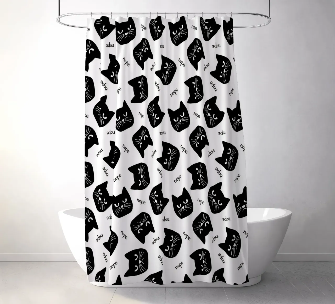 Grumpy Cat Duschvorhang von Orara Studio