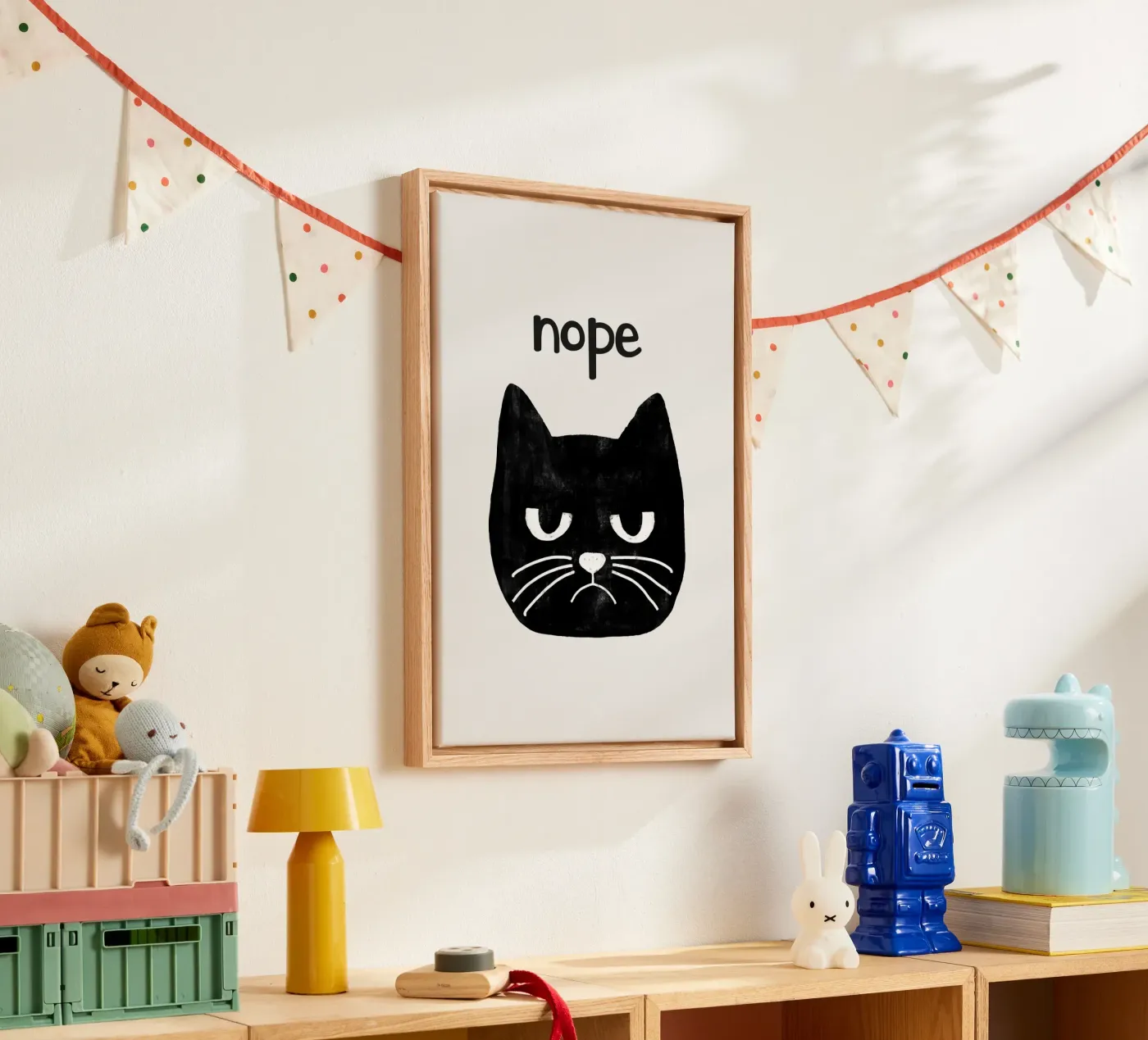 Gatto brontolone tela da Orara Studio