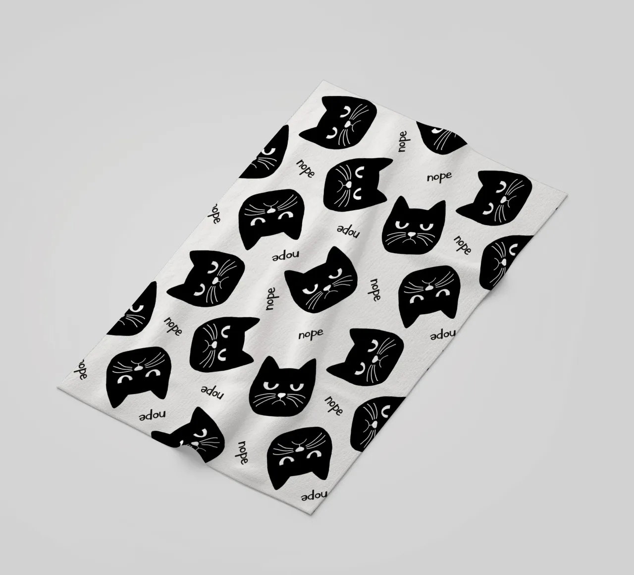 Grumpy Cat beach towel by Orara Studio