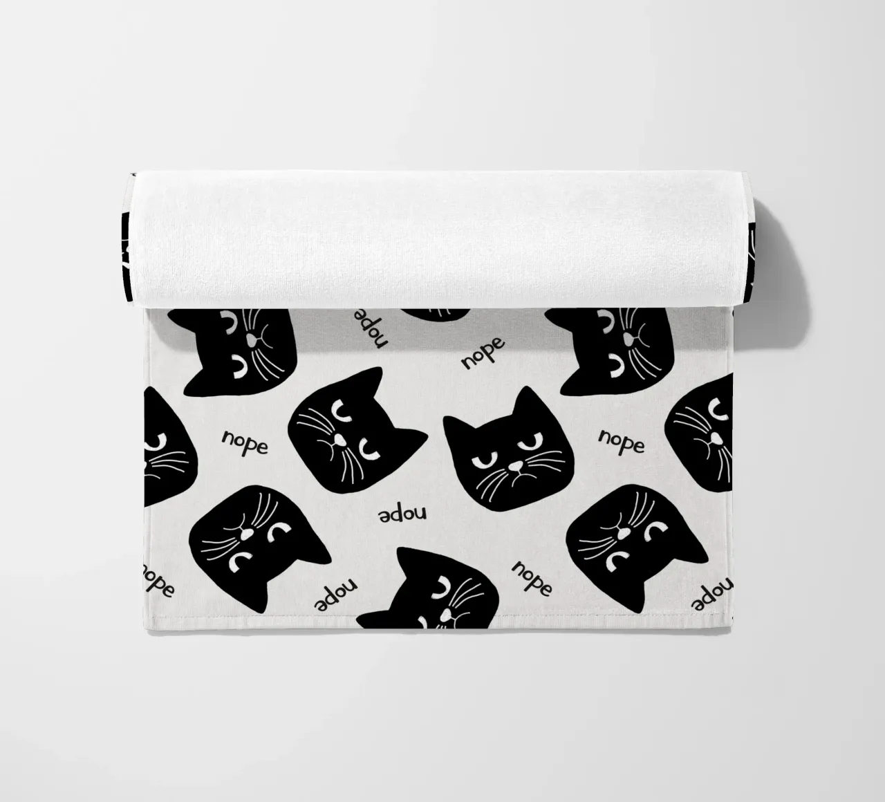 Grumpy Cat beach towel by Orara Studio