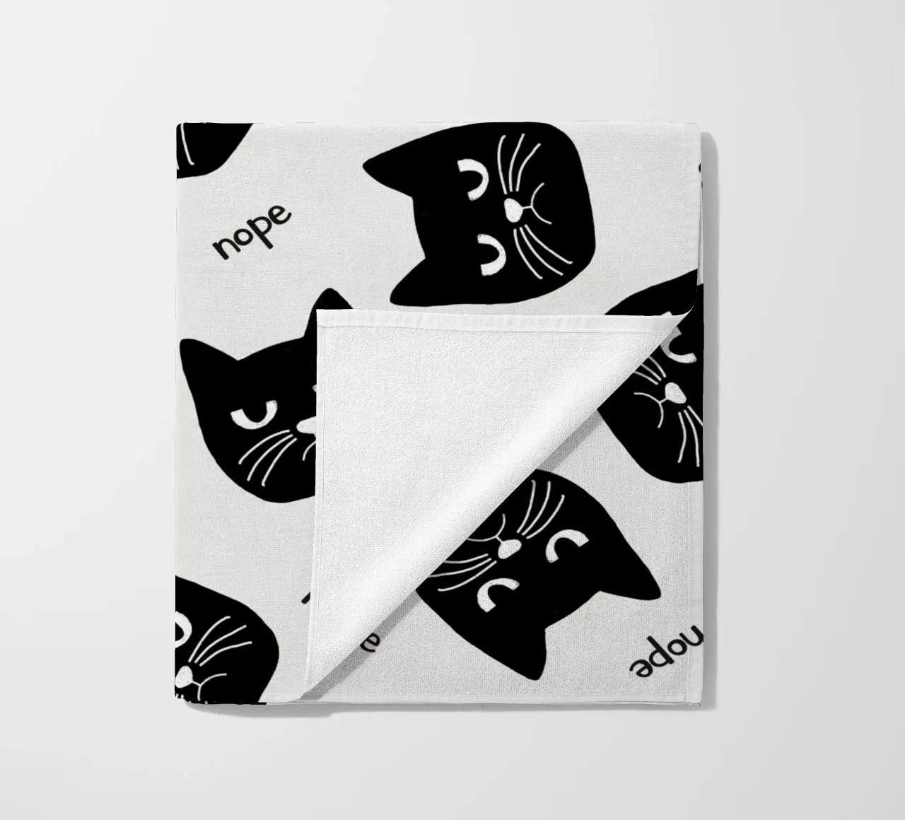 Grumpy Cat beach towel by Orara Studio