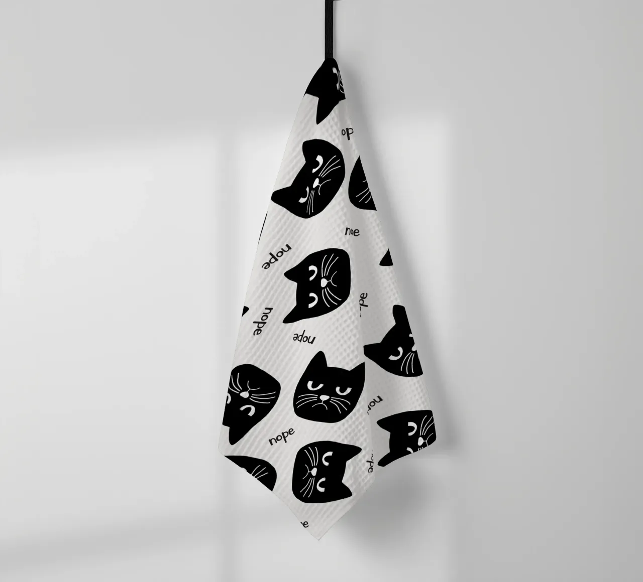 Chat grincheux torchon de Orara Studio