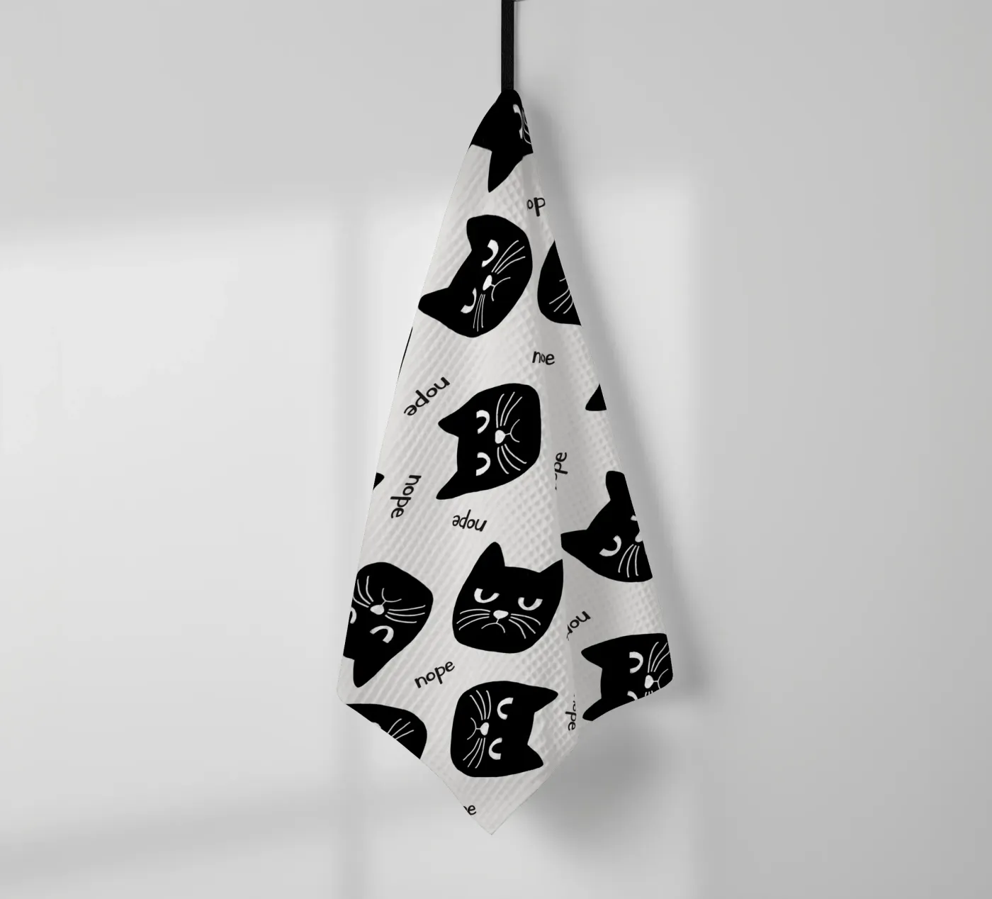 Grumpy Cat tea towel by Orara Studio