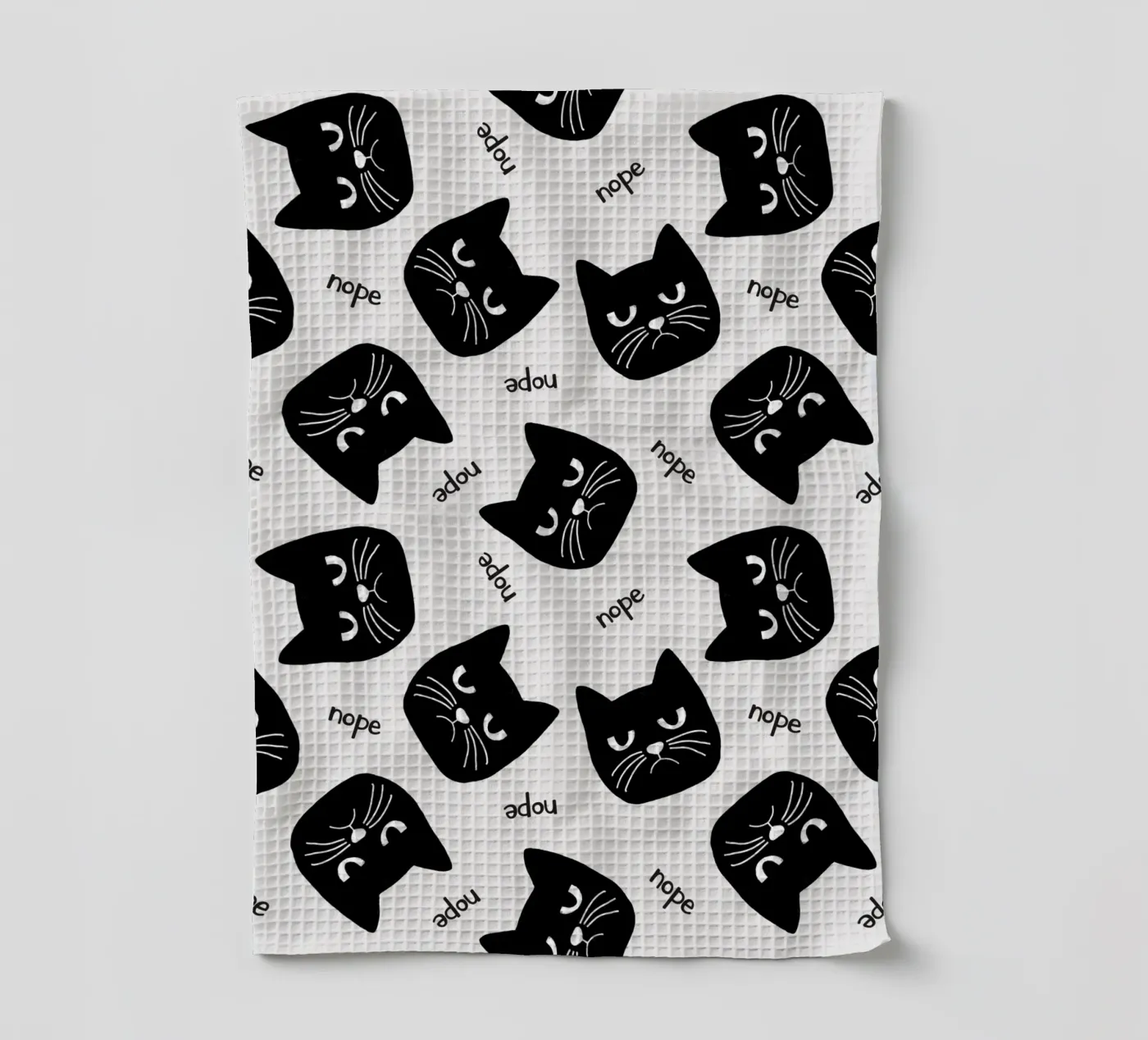 Grumpy Cat tea towel by Orara Studio