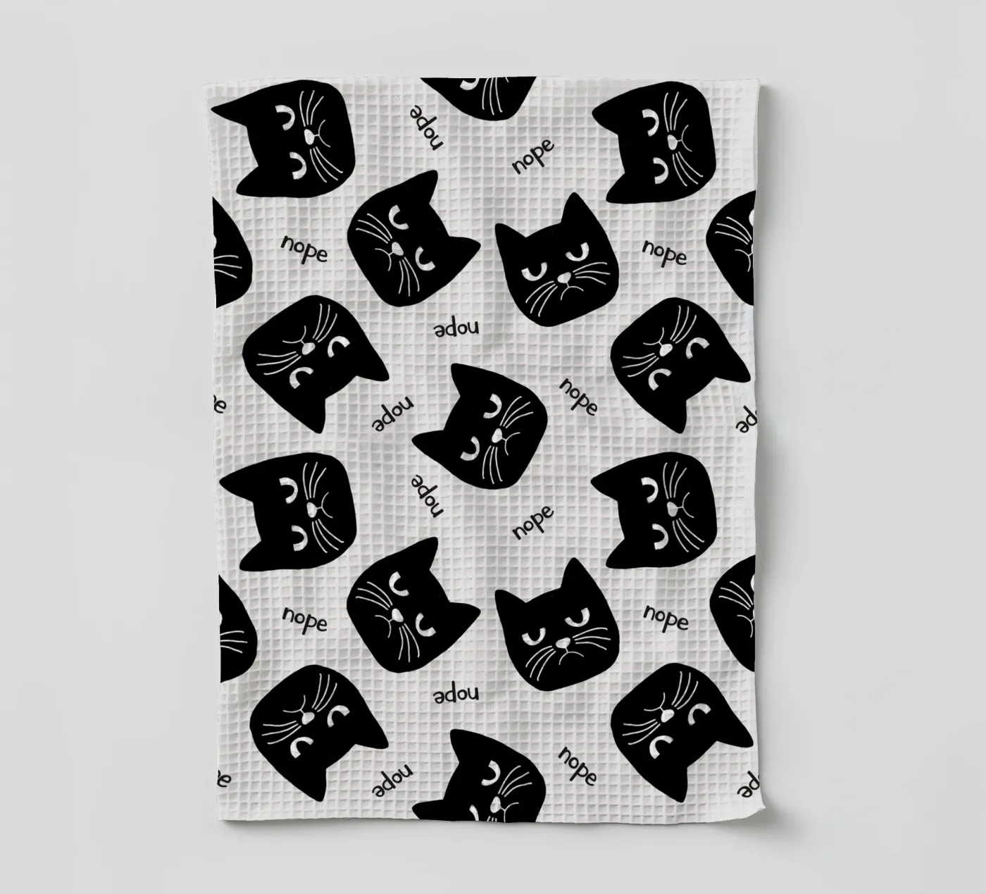 Grumpy Cat theedoek van Orara Studio