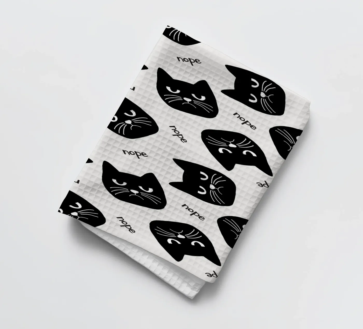 Grumpy Cat tea towel by Orara Studio
