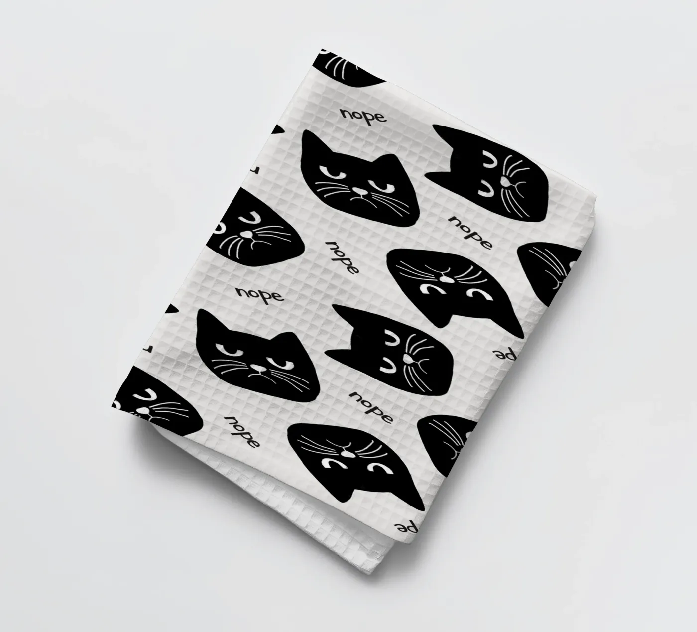 Grumpy Cat theedoek van Orara Studio