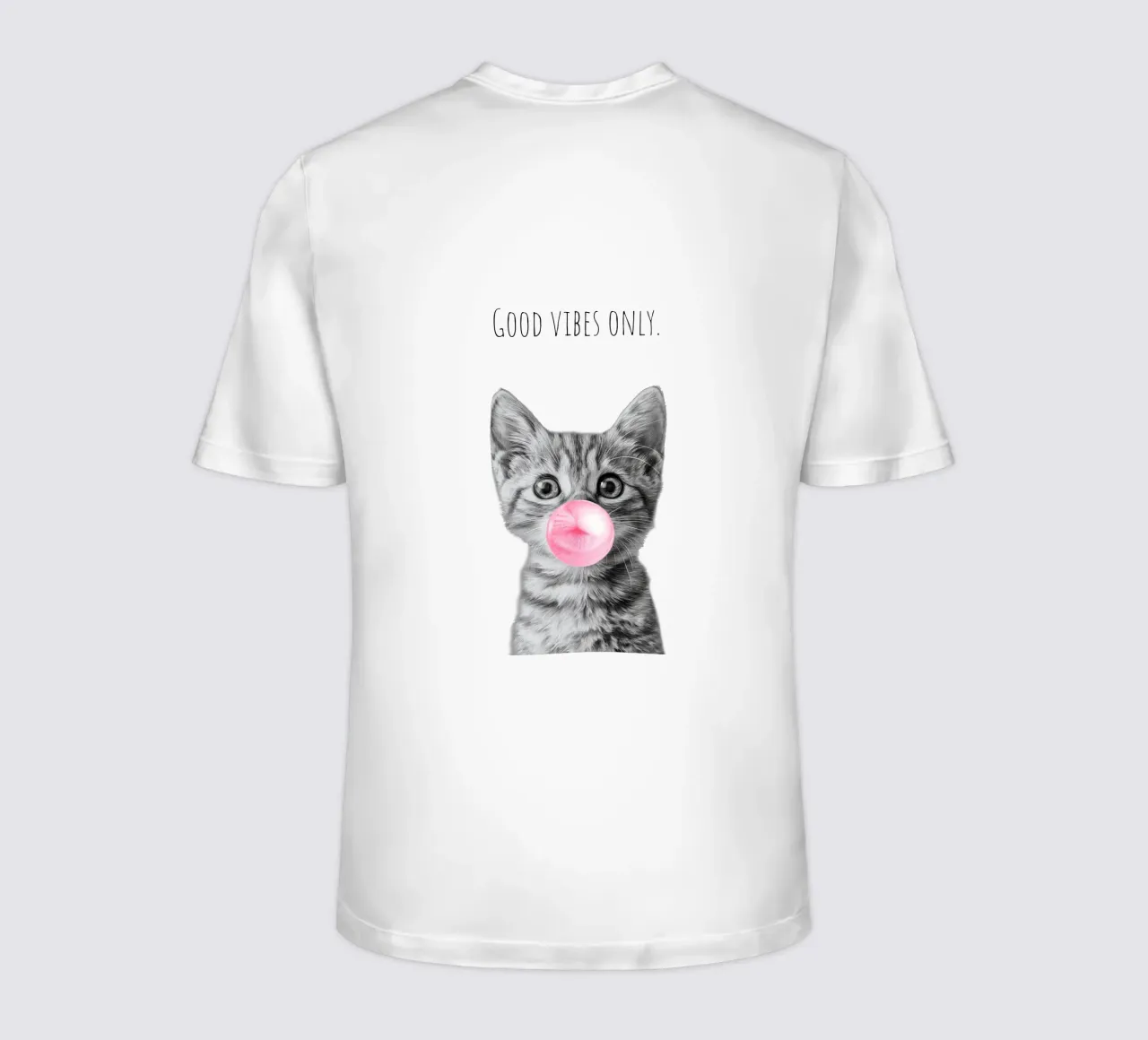 Cool cat - Good Vibes Only - rosa t-shirt da Melanie Viola