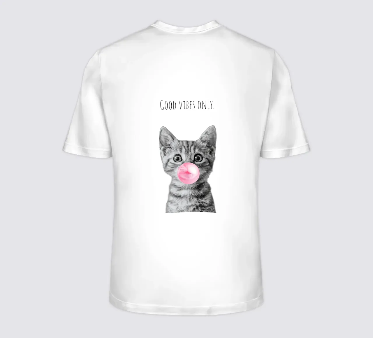 Cool cat - Good Vibes Only - rosa t-shirt da Melanie Viola
