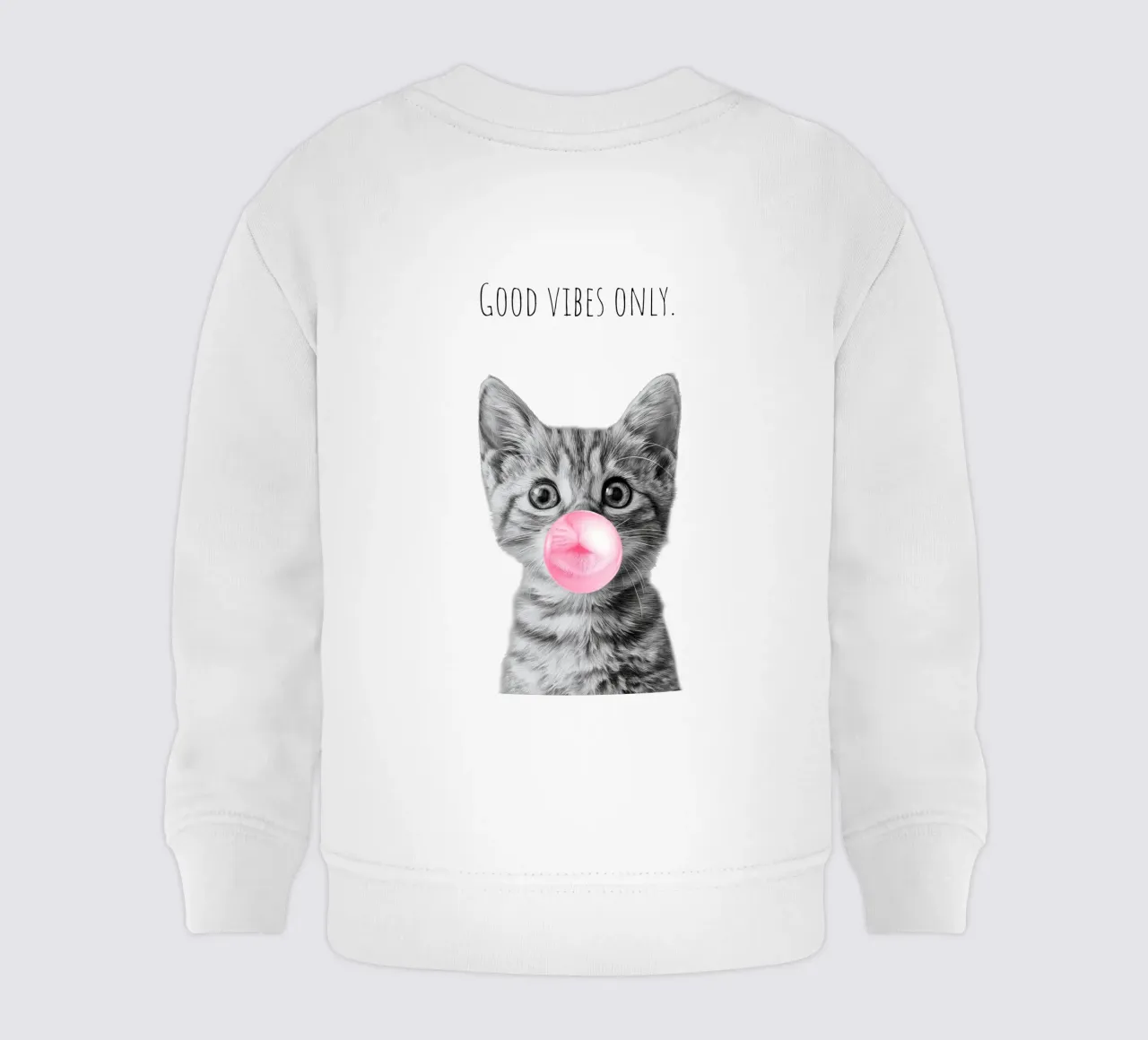 Cool cat - Good Vibes Only - rosa felpa neonato da Melanie Viola