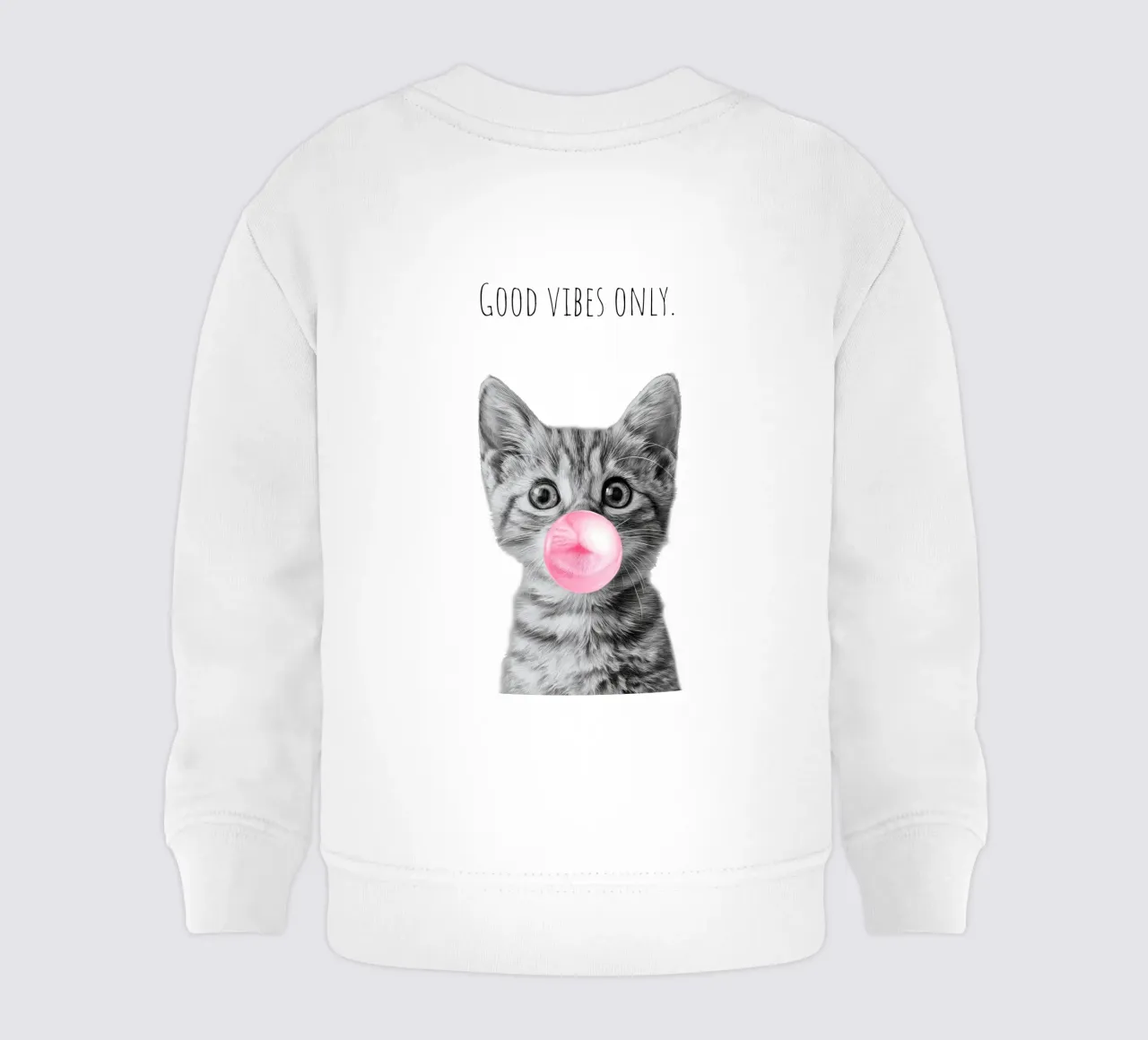 Cool cat - Good Vibes Only - rosa felpa neonato da Melanie Viola