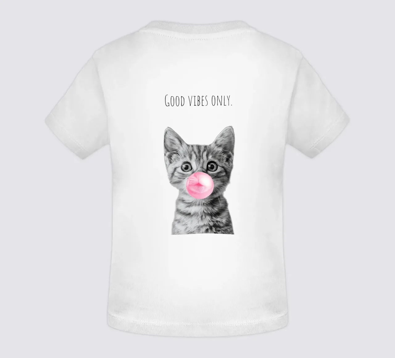 Cool cat - Good Vibes Only - rosa maglietta neonato da Melanie Viola