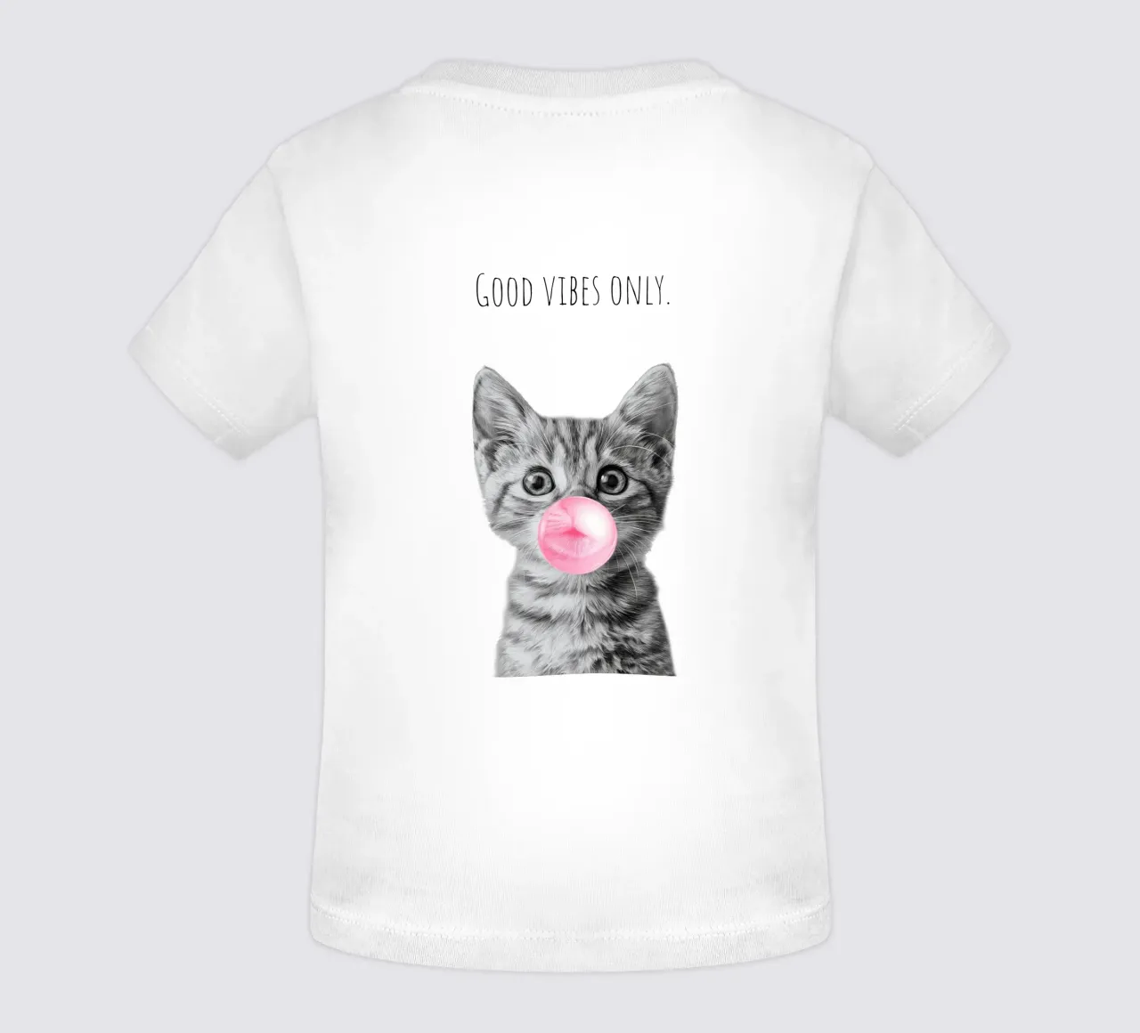 Cool cat - Good Vibes Only - rosa maglietta neonato da Melanie Viola