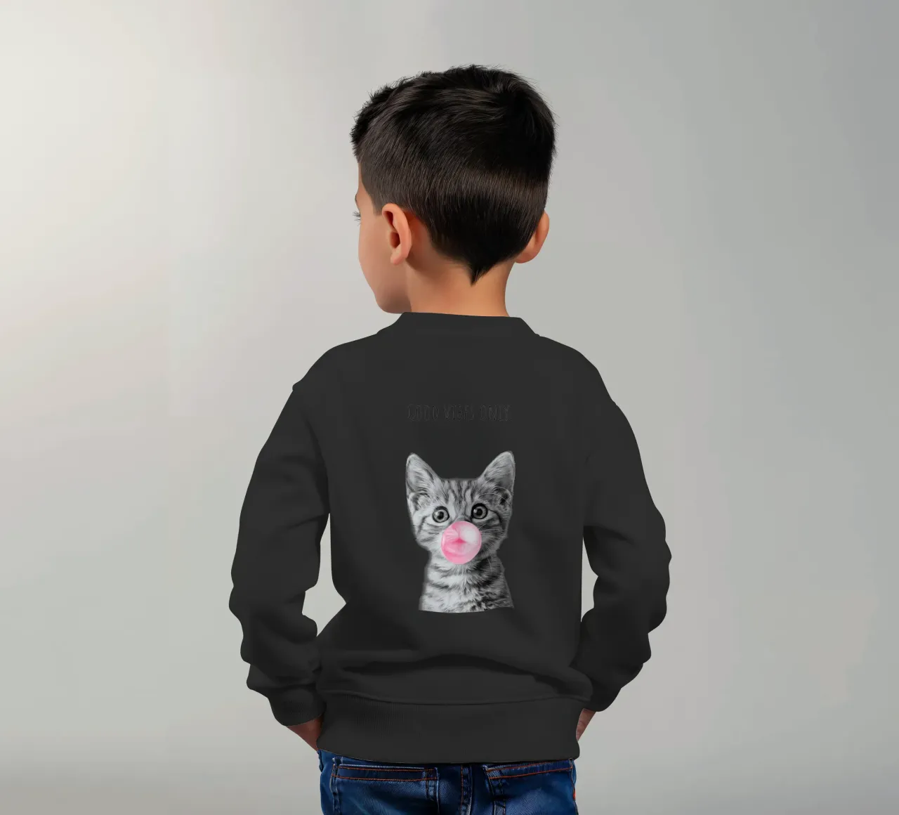 Cool cat - Good Vibes Only - rosa felpa bambino da Melanie Viola