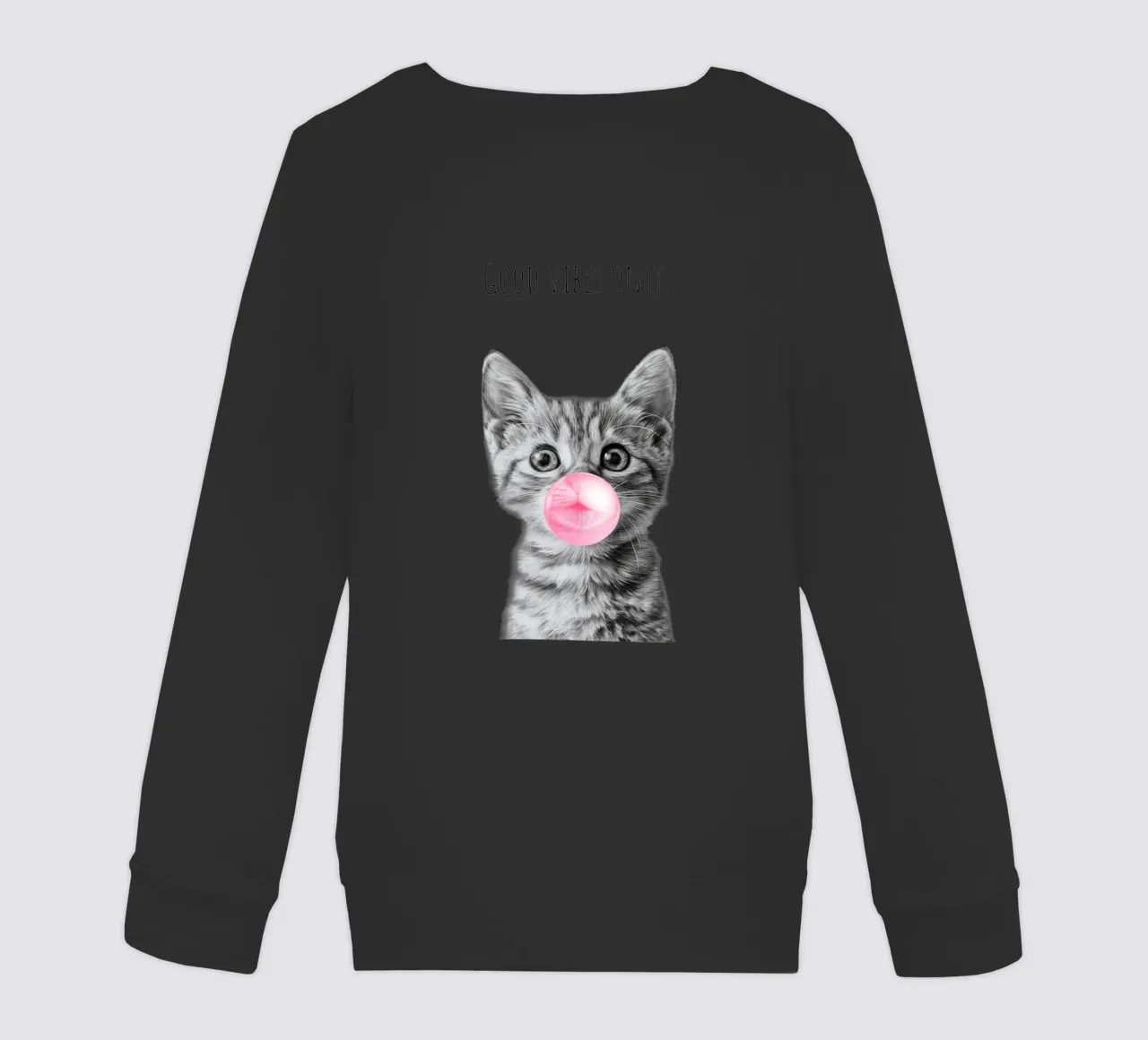 Cool cat - Good Vibes Only - rosa felpa bambino da Melanie Viola