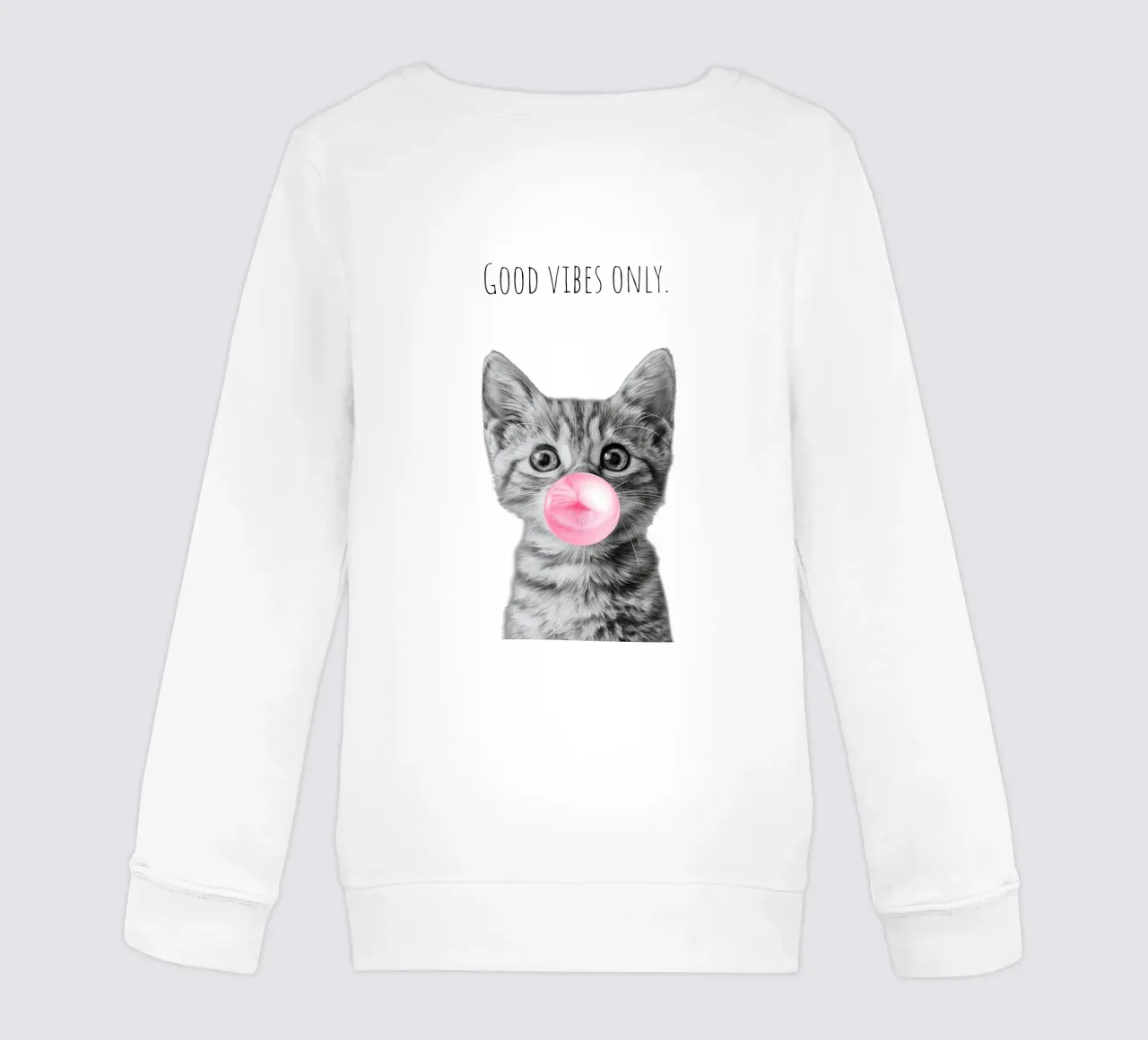 Cool cat - Good Vibes Only - rosa felpa bambino da Melanie Viola