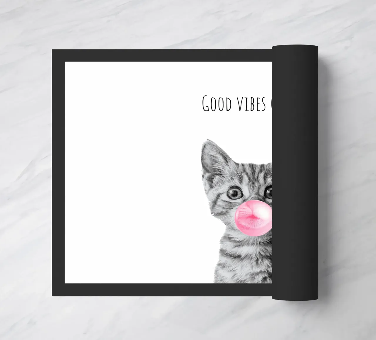 Cool cat - Good Vibes Only - rosa zerbino da Melanie Viola