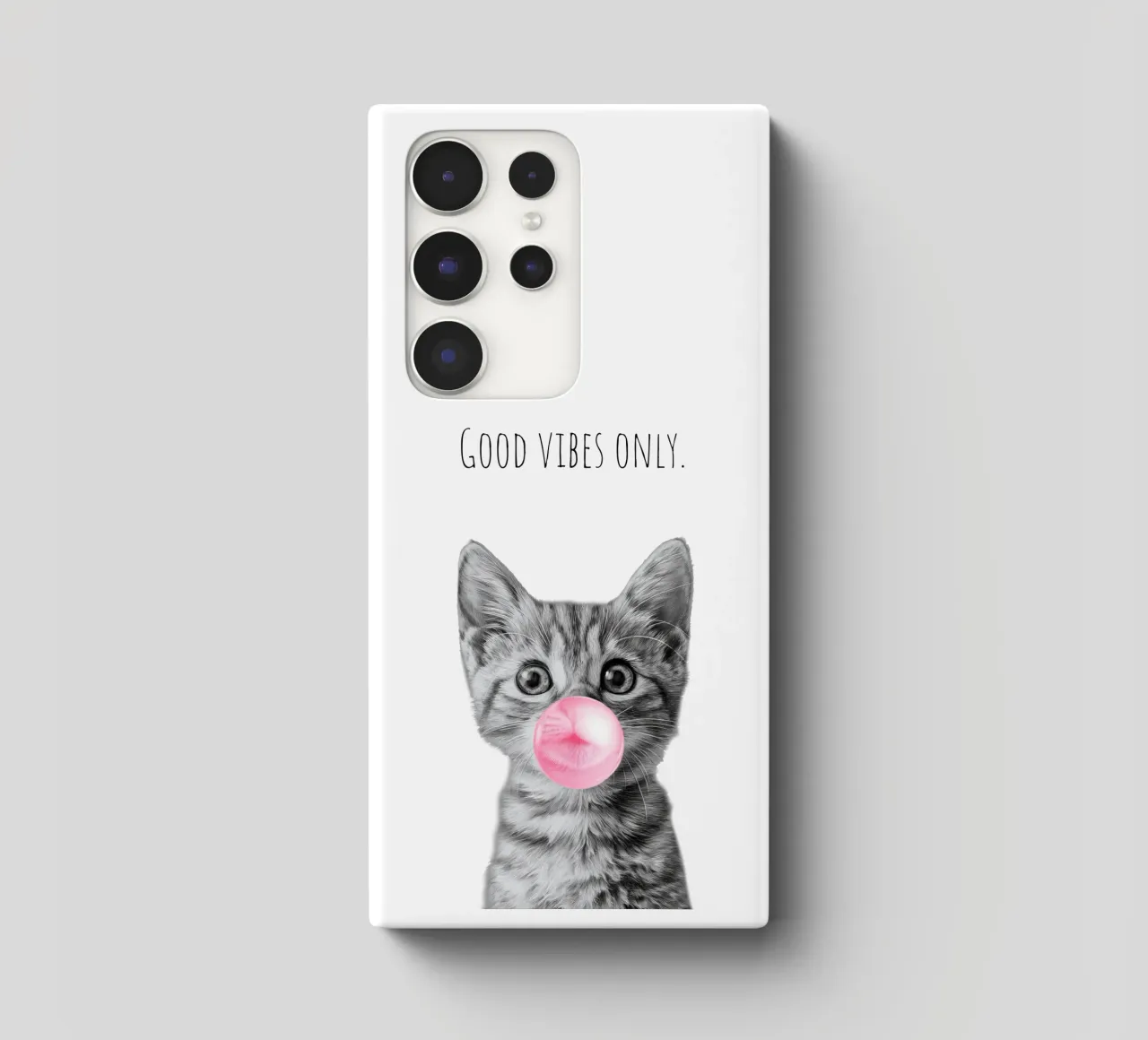 Cool cat - Good Vibes Only - rosa cover samsung da Melanie Viola