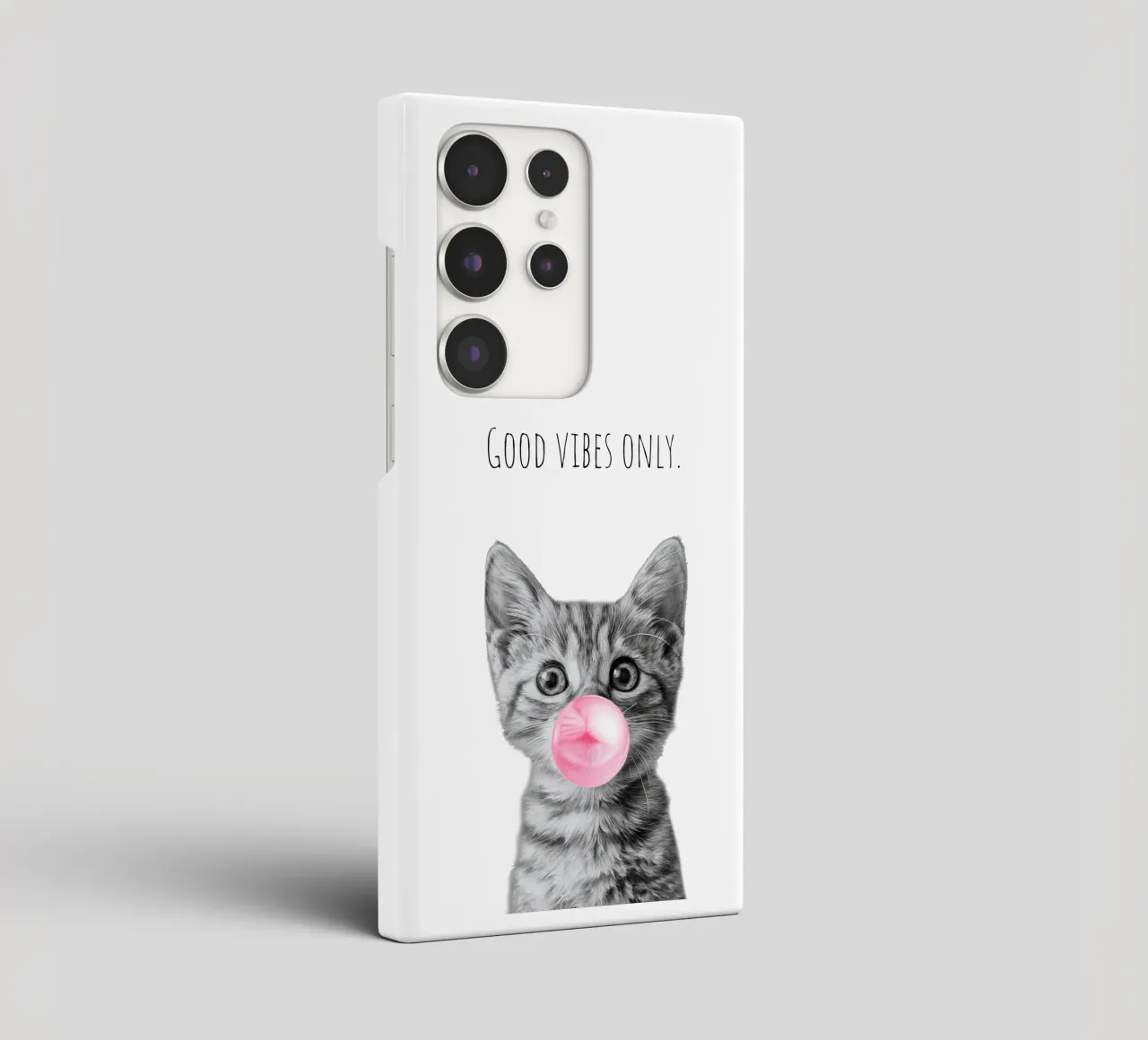 Cool cat - Good Vibes Only - rosa cover samsung da Melanie Viola