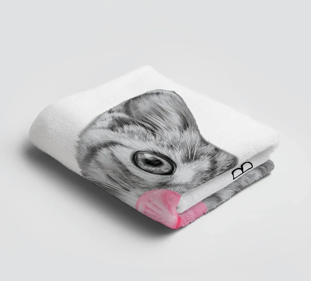 Cool cat - Good Vibes Only - rosa asciugamano da bagno da Melanie Viola