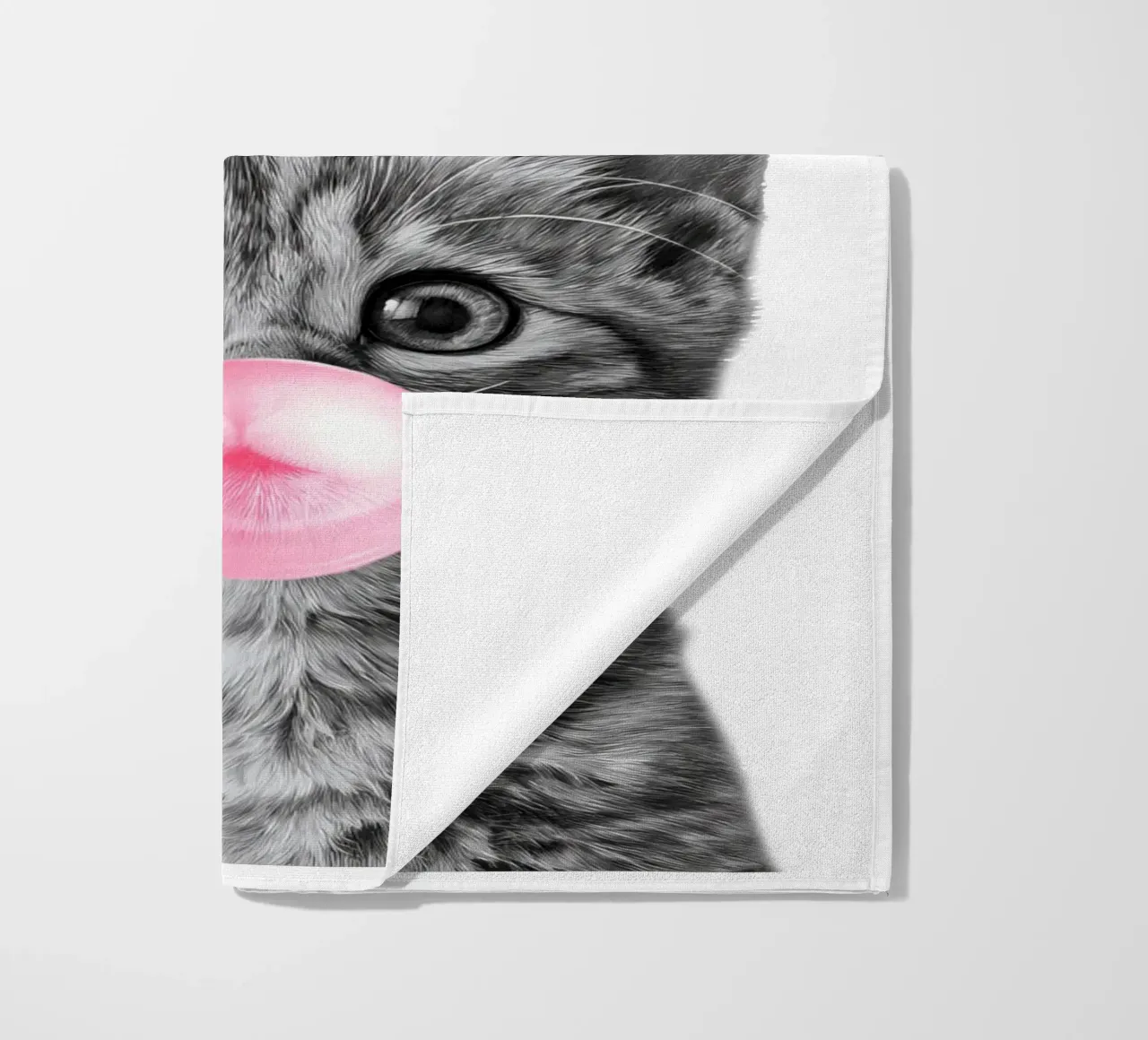 Cool cat - Good Vibes Only - rosa telo mare da Melanie Viola