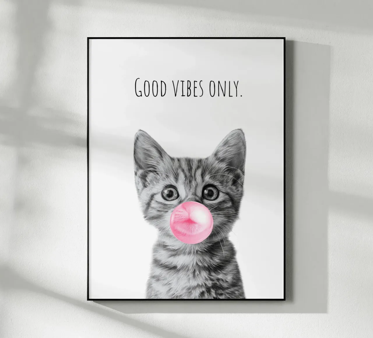 Cool cat - Good Vibes Only - rosa plexiglass da Melanie Viola