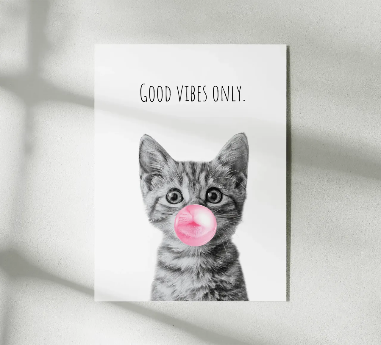 Cool cat - Good Vibes Only - rosa plexiglass da Melanie Viola