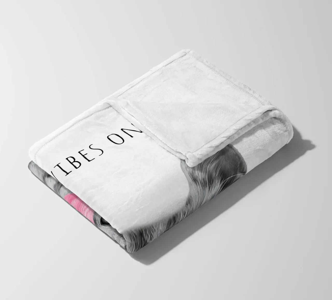 Cool cat - Good Vibes Only - rosa coperta in pile da Melanie Viola