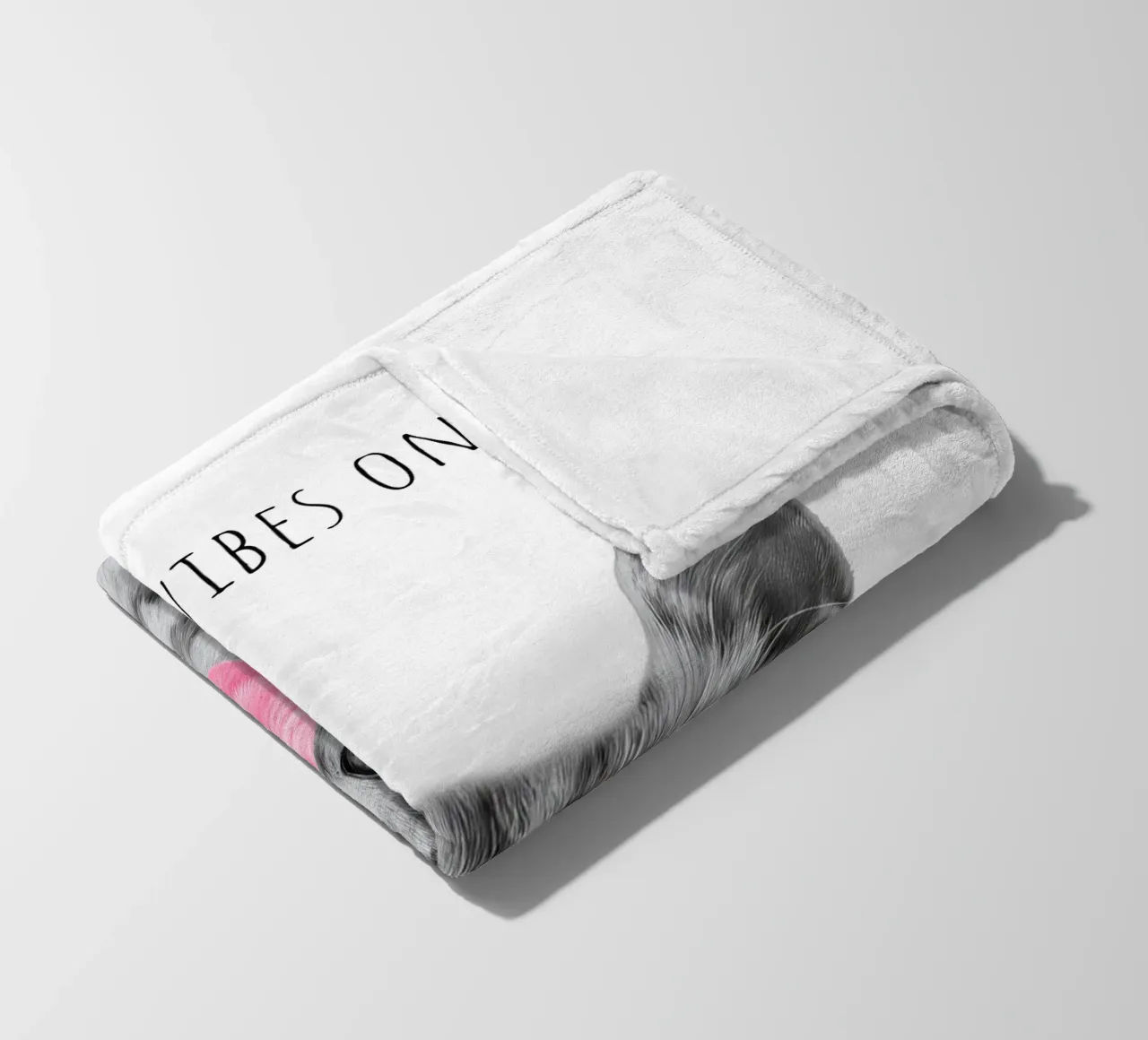 Cool cat - Good Vibes Only - rosa coperta in pile da Melanie Viola