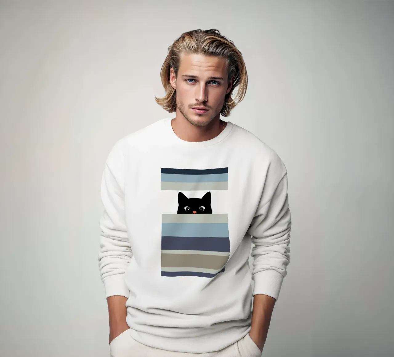 Hallo Cat I sweatshirt van Orara Studio