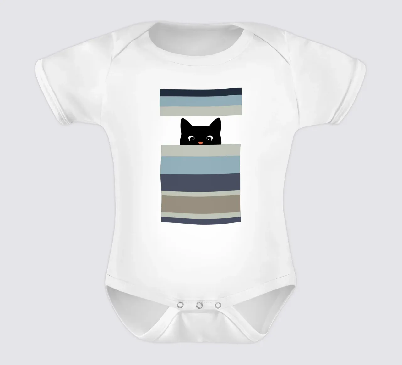 Hello Cat I body neonato maniche corte da Orara Studio