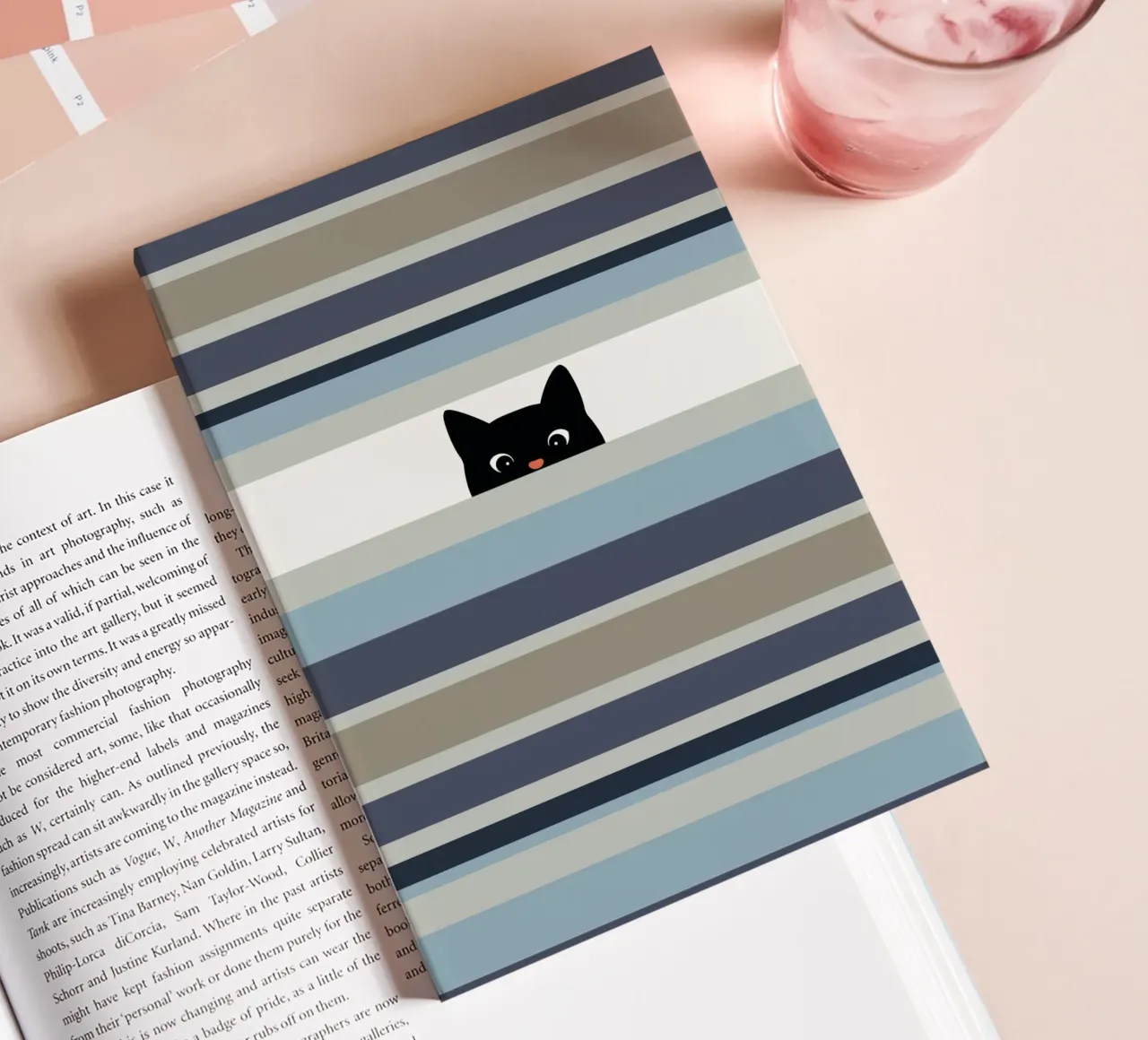 Hello Cat I notebook by Orara Studio