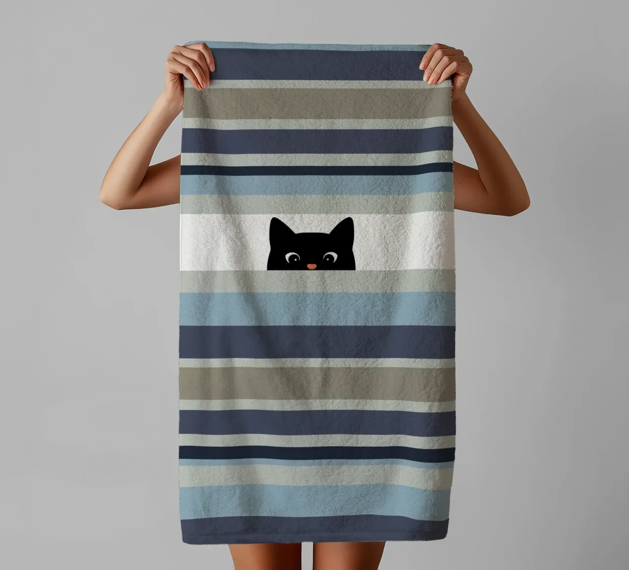 Hello Cat I asciugamano da bagno da Orara Studio