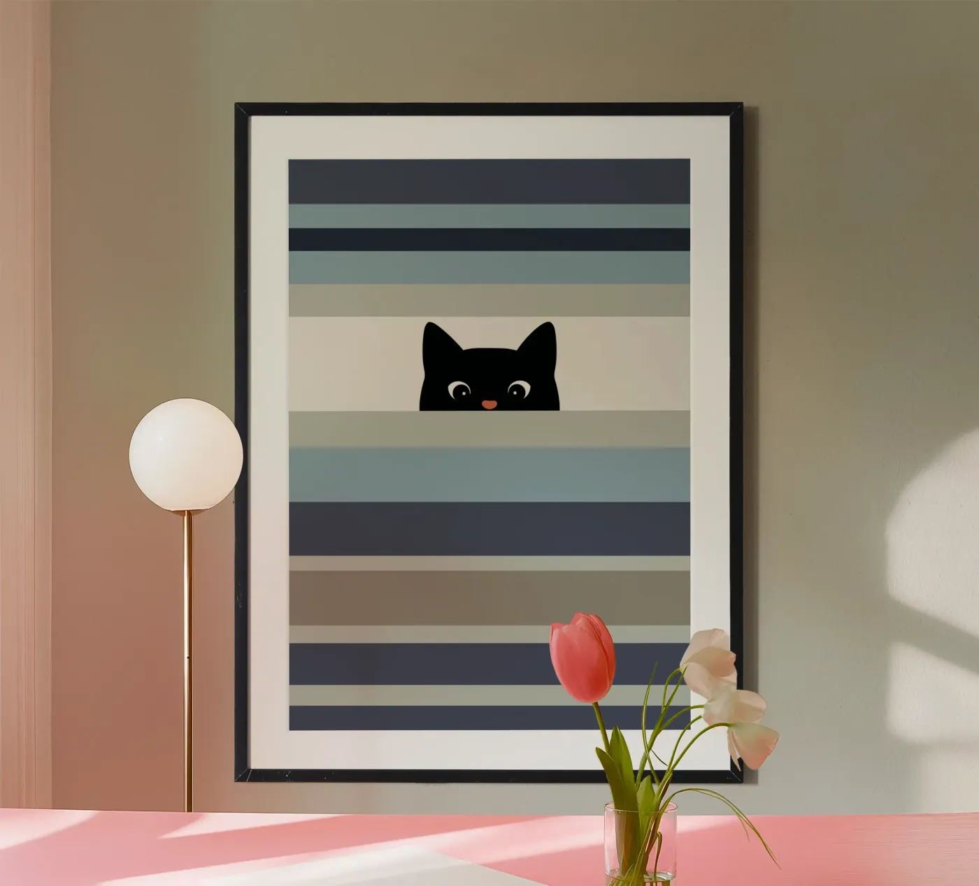 Hello Cat I poster by Orara Studio