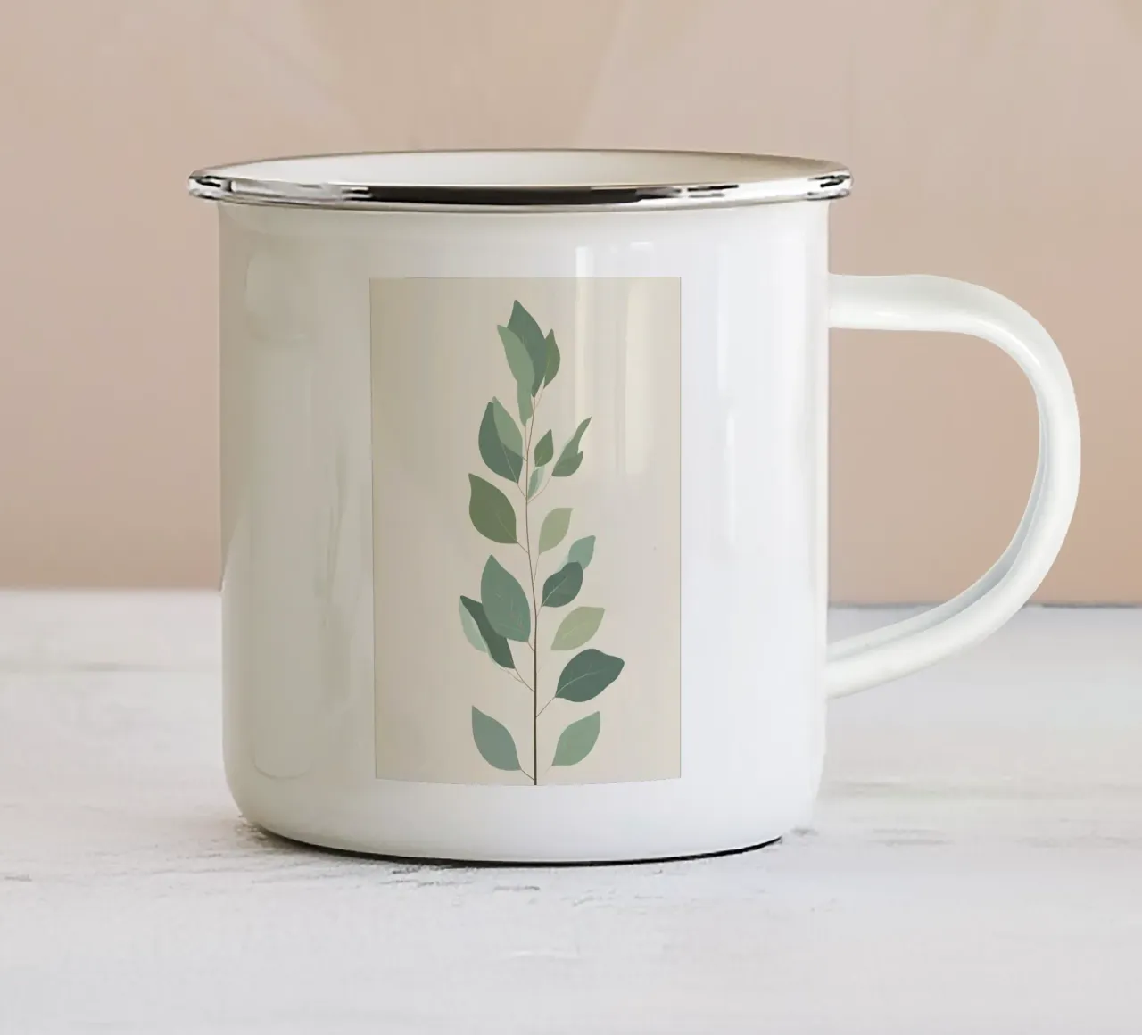 EucalyptusBranch tazza in smalto da botanical shop