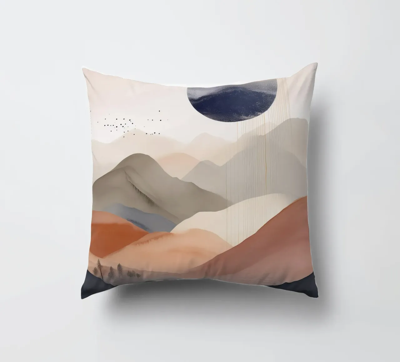 Landscape, abstract, art #1 cuscino da Hightown Design