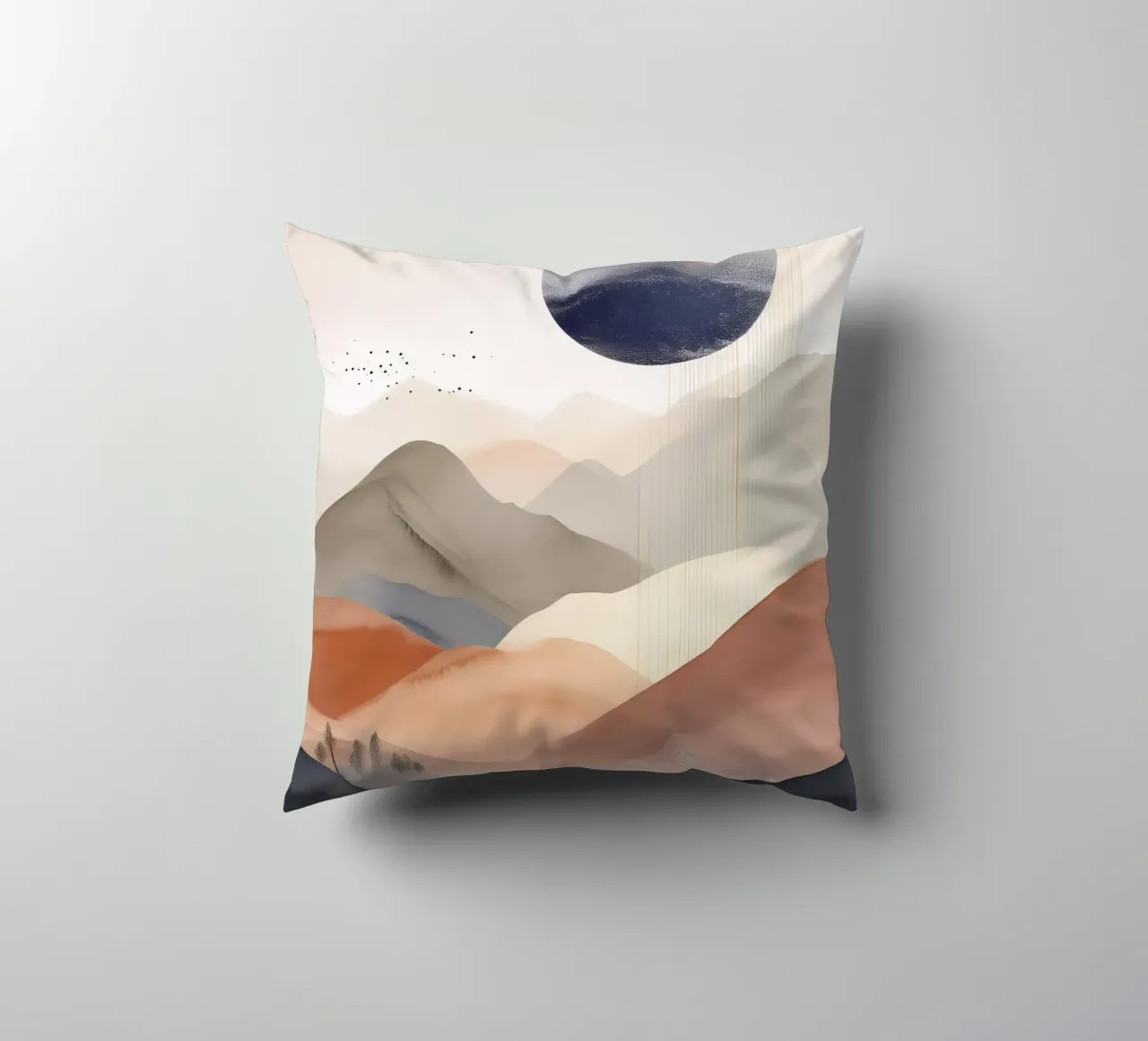 Landscape, abstract, art #1 cuscino da Hightown Design