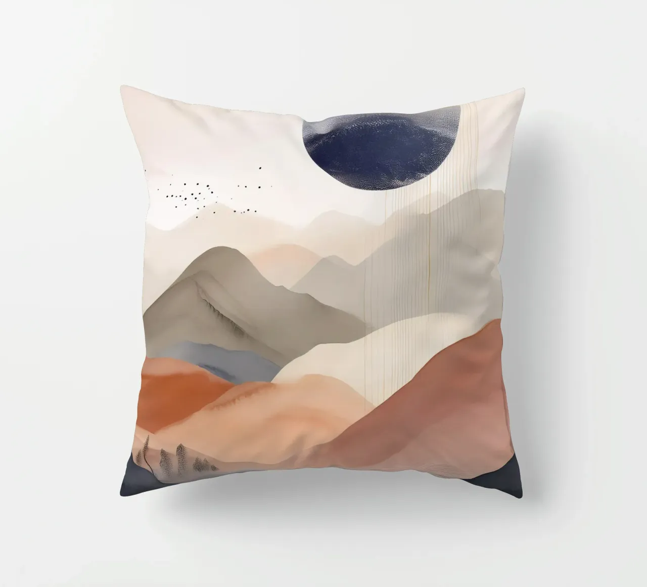 Landscape, abstract, art #1 cuscino da Hightown Design