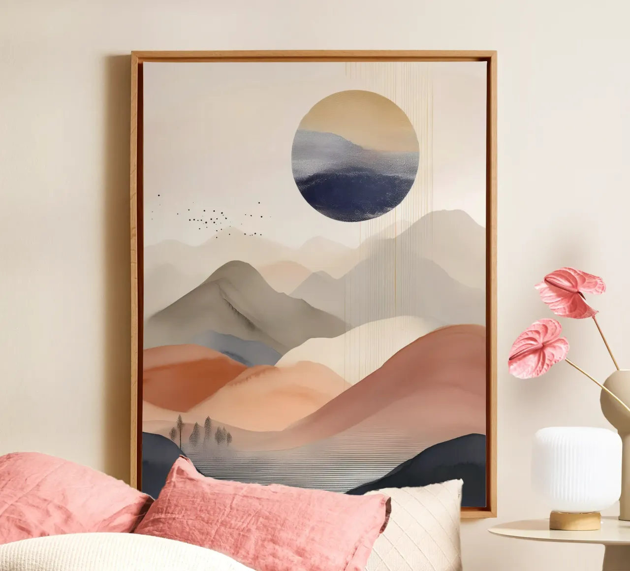 Landscape, abstract, art #1 tela con Cornice a cassetta da Hightown Design