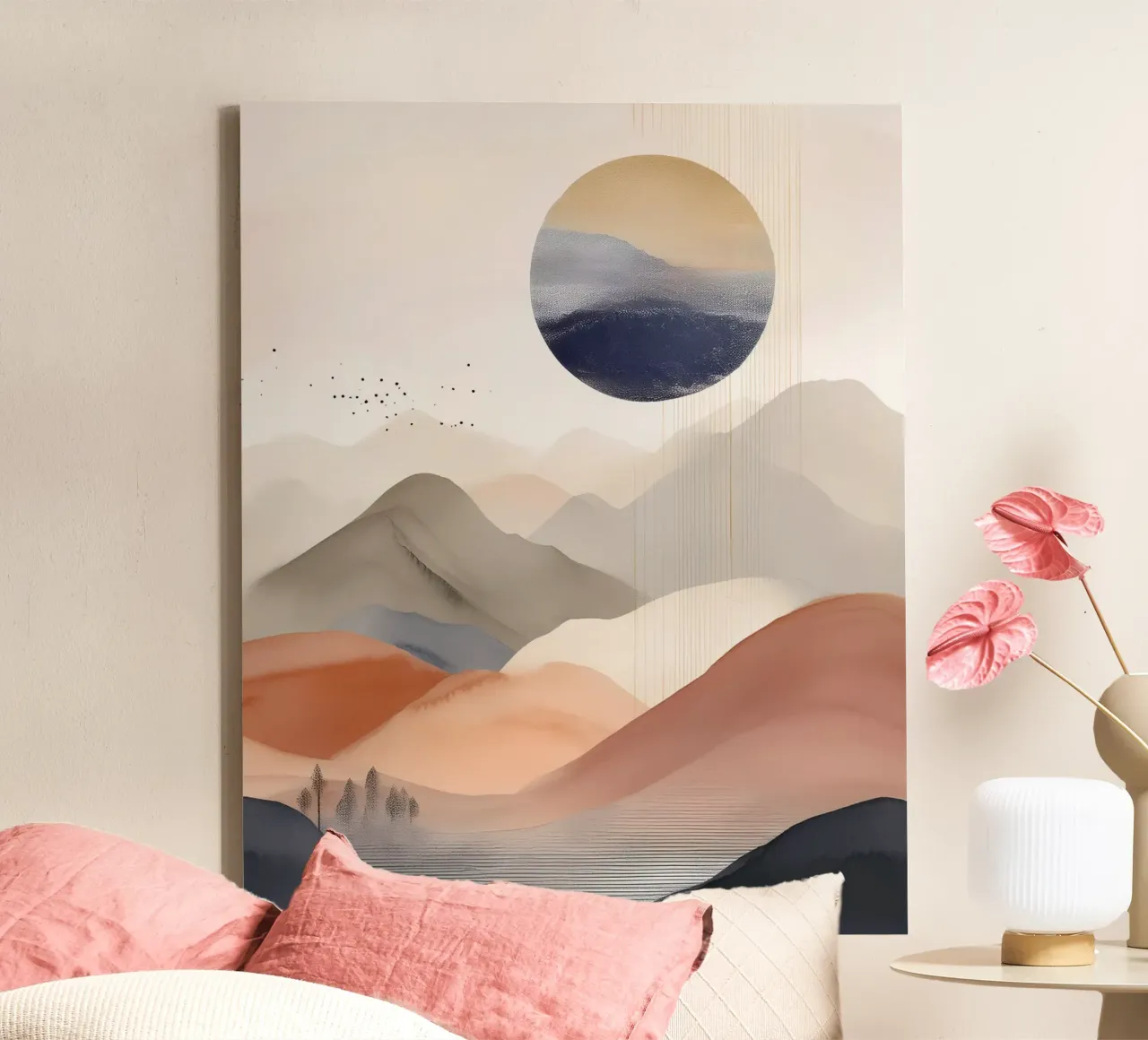 Landscape, abstract, art #1 tela con Cornice a cassetta da Hightown Design