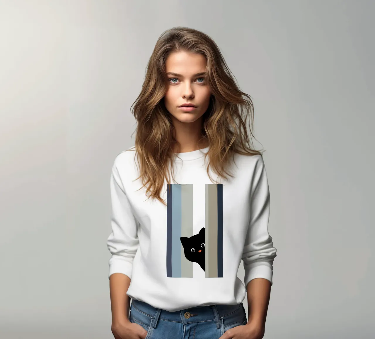 Hallo kat II sweatshirt van Orara Studio