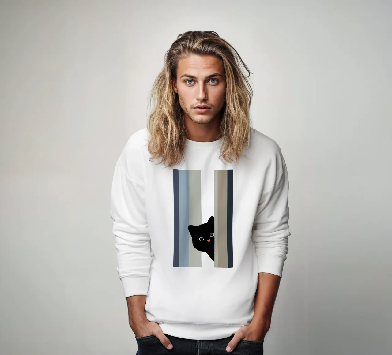 Hallo kat II sweatshirt van Orara Studio
