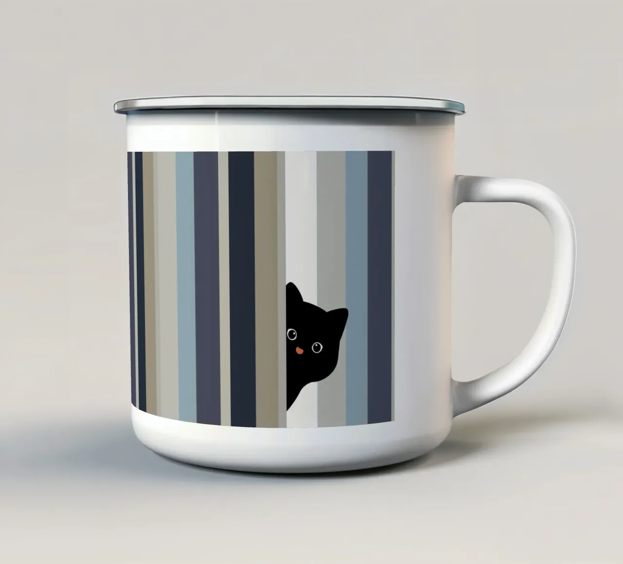 Ciao Gatto II tazza in smalto da Orara Studio