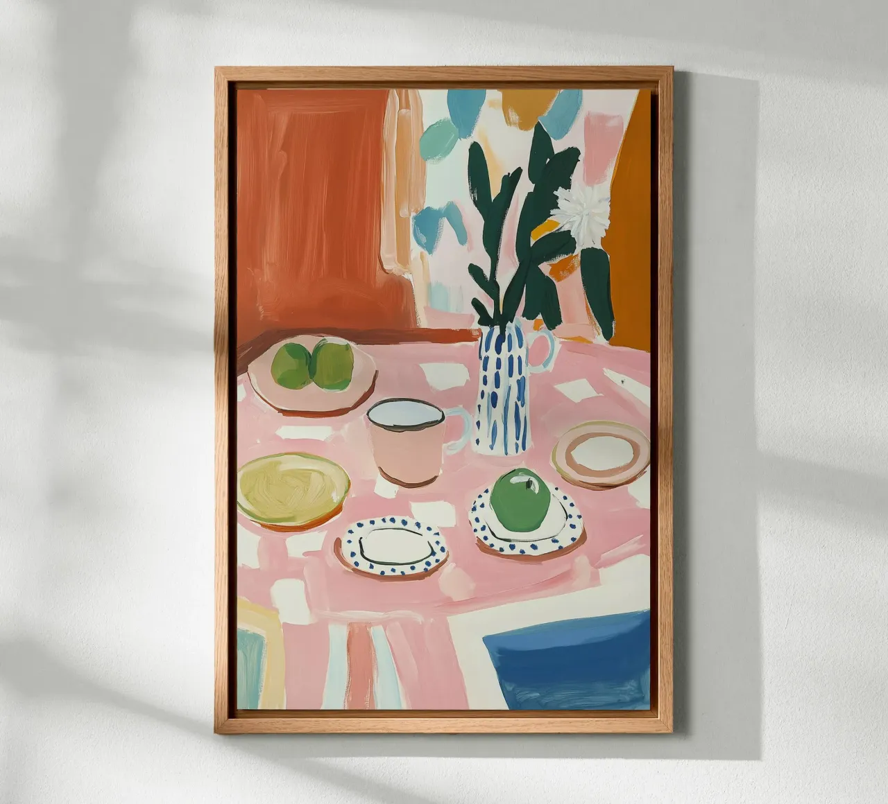 Morning Table Setting tela con Cornice a cassetta da BALIKA HOMES ART